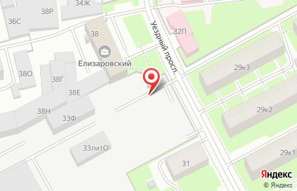 Торговая фирма МТЗ-Сервис на проспекте Елизарова на карте
