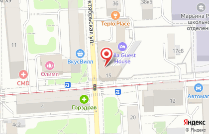 Кальянная Густой на Октябрьской улице на карте