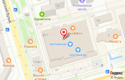 Салон связи Евросеть на проспекте Тракторостроителей на карте