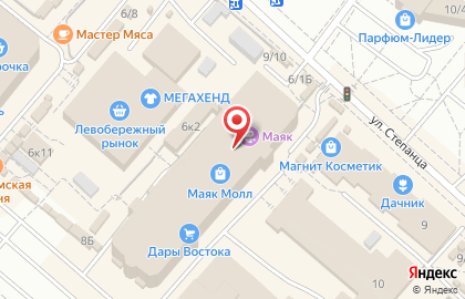 Магазин Победа на проспекте Комарова на карте