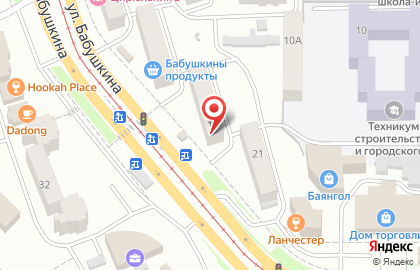 АК БайкалБанк на улице Бабушкина на карте