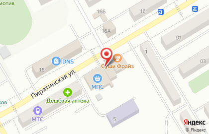 Салон связи МегаФон на Пирятинской улице на карте