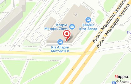 Официальный дилер Kia Аларм-Моторс на проспекте Маршала Жукова на карте