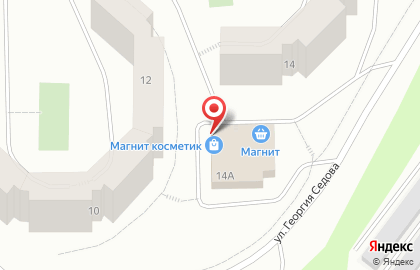Магазин косметики и бытовой химии Улыбка радуги в Мурманске на карте