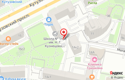 Togas на Кутузовском проспекте на карте