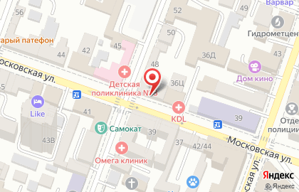 Туристическое агентство Гама на Московской улице на карте