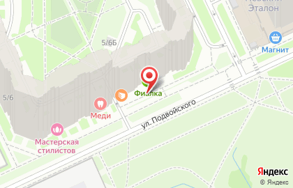 Аптека Фиалка на улице Подвойского на карте