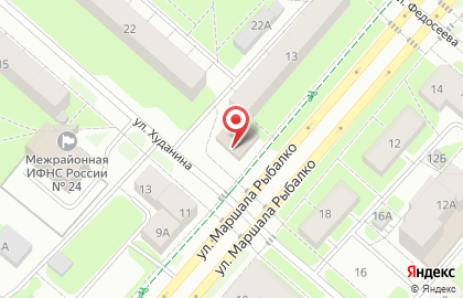 Супермаркет Лион на улице Маршала Рыбалко, 13 на карте