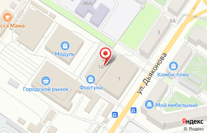 Супермаркет Пятёрочка, сеть супермаркетов на улице Дьяконова на карте