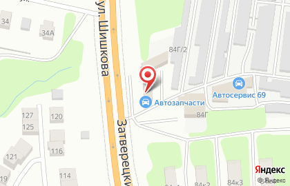 Автозапчасти в Твери на карте