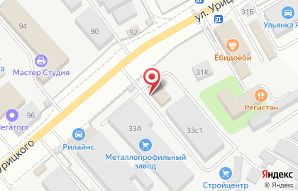 МЕТАЛЛОЦЕНТР на улице Урицкого на карте