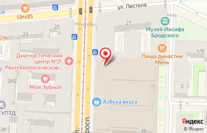 Аптека Планета здоровья на метро Чернышевская на карте