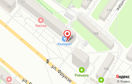 Магазин строительно-отделочных материалов Колорит на улице Фрунзе на карте