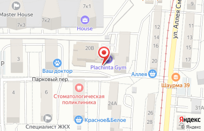 Фитнес-клуб Plachinta Gym на карте