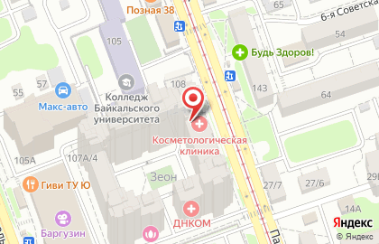 Косметологическая клиника на Партизанской улице на карте