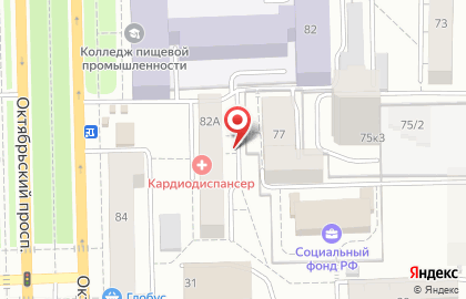 КПП на Октябрьском проспекте на карте