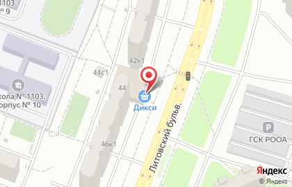 Супермаркет ДИКСИ на Литовском бульваре на карте