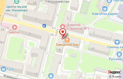 Супермаркет Фортуна на улице Тухачевского на карте