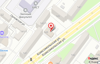 Учебный центр профессионального обучения на Комсомольской улице на карте