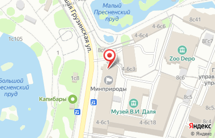 Министерство Природных Ресурсов и Экологии рф (минприроды России) на Баррикадной на карте