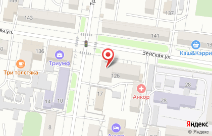 Отделение службы доставки Boxberry на Зейской улице на карте