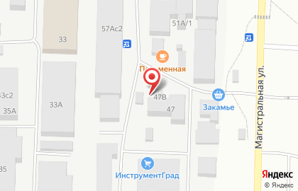 Магазин фастфудной продукции на Магистралиной улице на карте