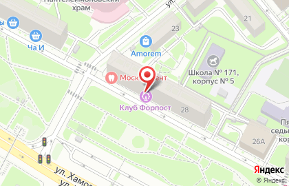 Форпост в Лужниках на карте