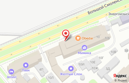 Банкомат СберБанк на Большом Смоленском проспекте, 10 на карте