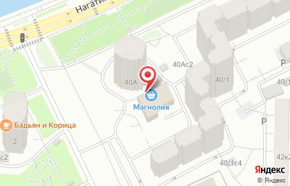 Удобный магазин Магнолия на Нагатинской набережной на карте