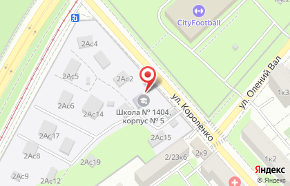 Школа Гамма №1404 с дошкольным отделением на улице Короленко, 2а стр 1 на карте