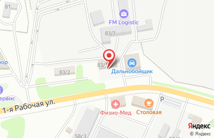 Охранное агентство Индекс Секьюрити на 1-ой Рабочей улице на карте