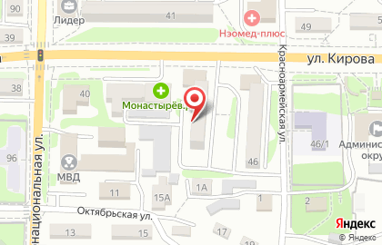 Палитра на улице Кирова на карте