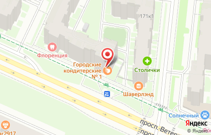 Пекарня-кондитерская Булочка в Красносельском районе на карте