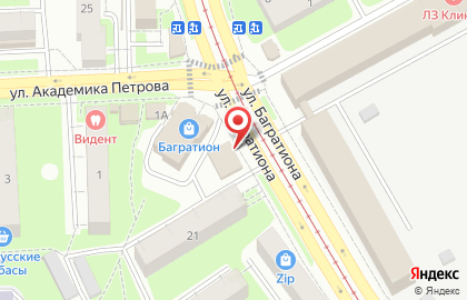 Пиццерия Талер на улице Багратиона на карте