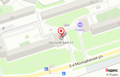 Почта России в Омске на карте
