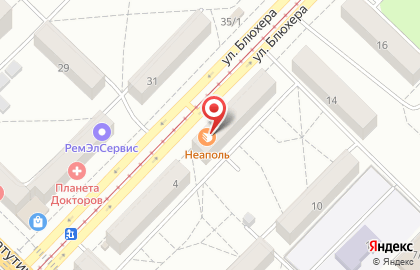 Кондитерский магазин Неаполь на улице Блюхера на карте