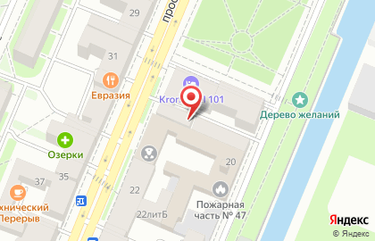 Приемный пункт химчистки Пингвин на проспекте Ленина, 18 в Кронштадте на карте