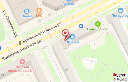АКБ МосОблБанк на Коммунистической улице на карте