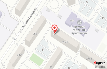 Мини-маркет Фортуна на улице Николая Семёнова на карте
