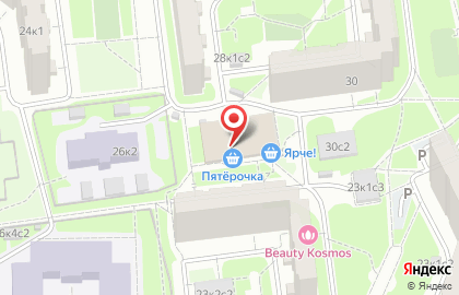 Универсам Пятёрочка на Лебедянской улице на карте