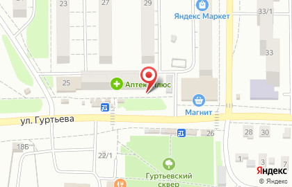 Салон связи Tele2 на улице Гуртьева на карте