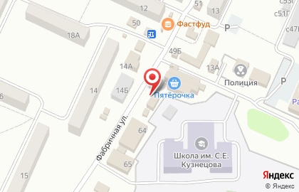 Продуктовый магазин Танюша на Фабричной улице на карте