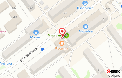 Кафе Росинка на улице Васильева на карте