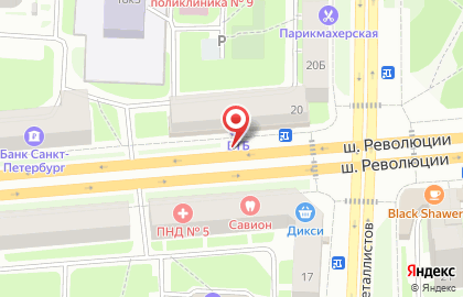 Банк втб Северо-запад (круглосуточно) на шоссе Революции на карте