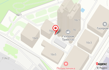 Газпром в Москве на карте