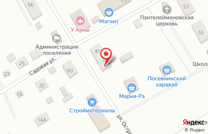 Фирменный и дистрибьюторский магазин Птицефабрика Октябрьская на улице Островского на карте