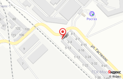 Гаражный кооператив Москвич на улице Гастелло на карте