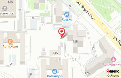 Продуктовый магазин в Красноярске на карте