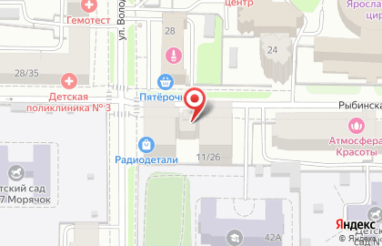 Студия красоты Vosk на Рыбинской улице на карте