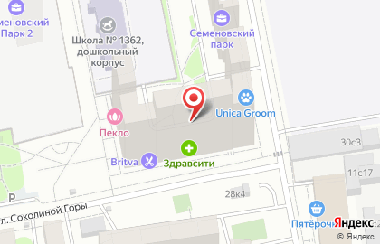 BRITVA Семеновская (Семеновский парк) на карте